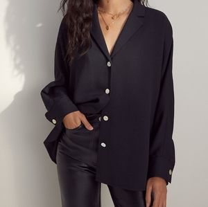 Wilfred New Flowy Button Up - black size small